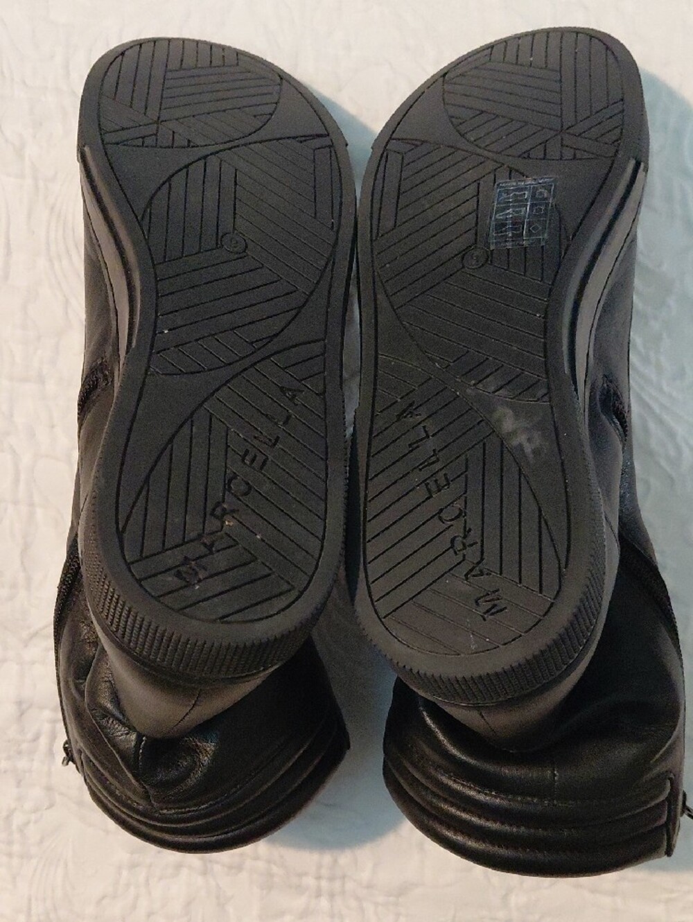 Marcella Black Quilted Combat High-Top Women's Leather Boots Size 9 Size Zipper - Picture 12 of 13